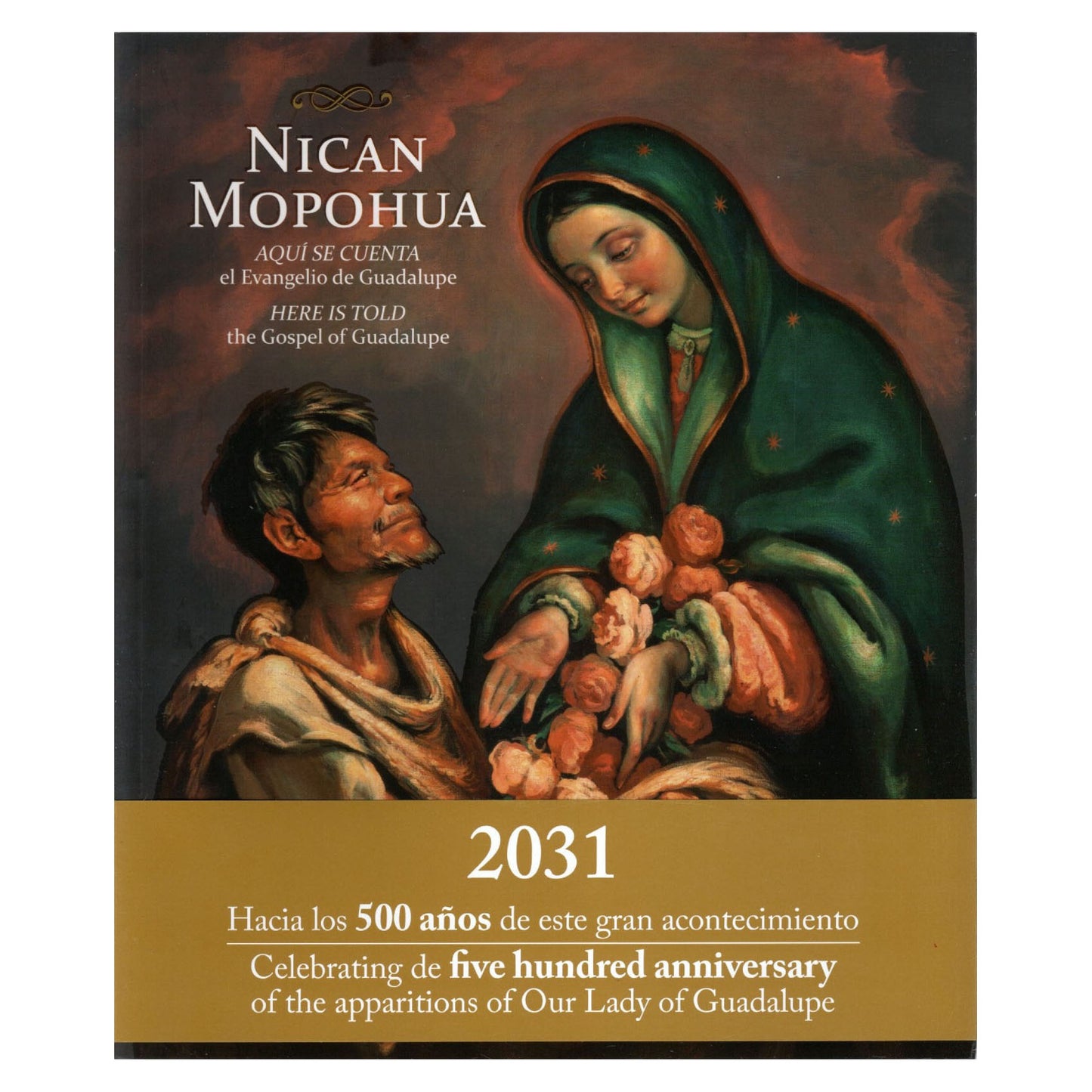 Libro Nican Mopohua, trilingüe pasta suave