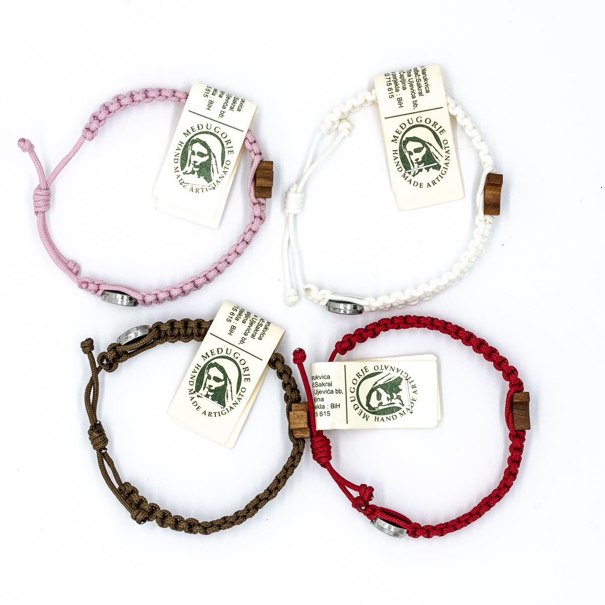 Pulseras de macramé Medugorje en varios colores