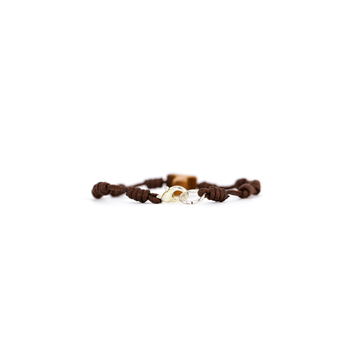 Pulsera de nudos con cruz Tao