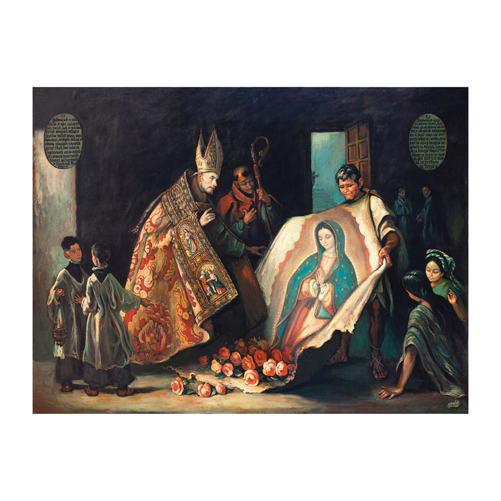 Canvas Nican Mopohua "Juan Diego desplegando el manto"