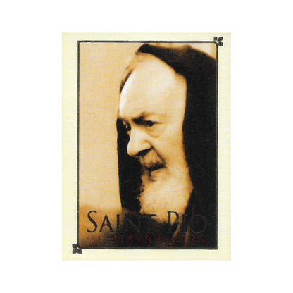 San Pío de Pietrelcina, tarjeta de oración (Saint Pio) con reliquia