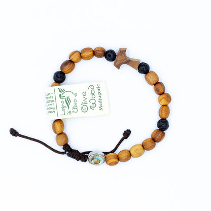 Pulsera tejida cruz Tao, Medjugorje