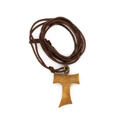 Mini cruz Tao de madera sencilla