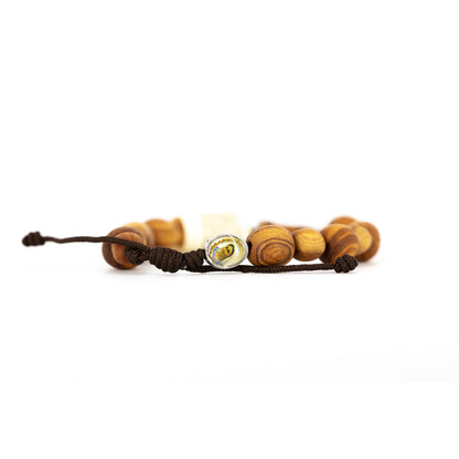 Pulsera tejida cruz Tao, Medjugorje