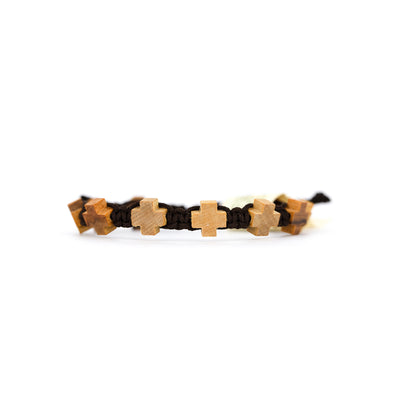 Pulsera tejida de cruces Medjugorje