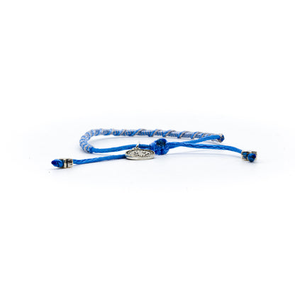 Pulsera popote San Benito con hilo de colores variados