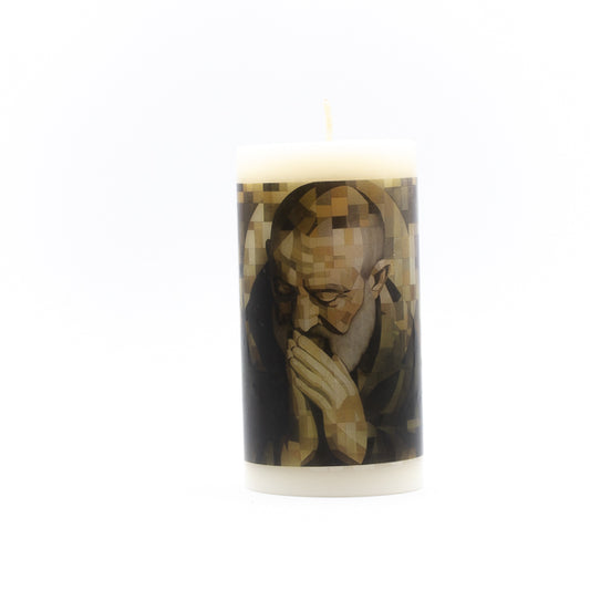 Vela Devocional Padre Pío – Arte Geométrico