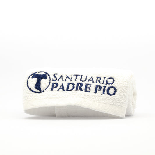 Toalla para manos, color blanco, bordada