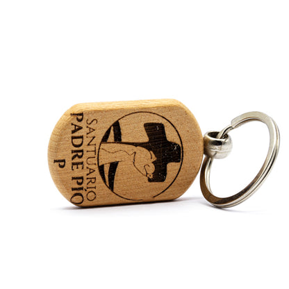 Llavero de madera Santuario Padre Pío