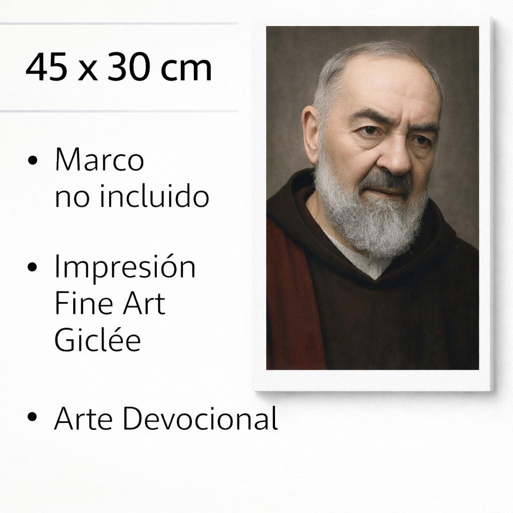 Lienzo de San Pio de Pietrelcina - 45 x 30cm