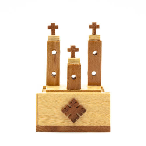 Rosario Virgen de Guadalupe con crucifijo de metal en caja de madera