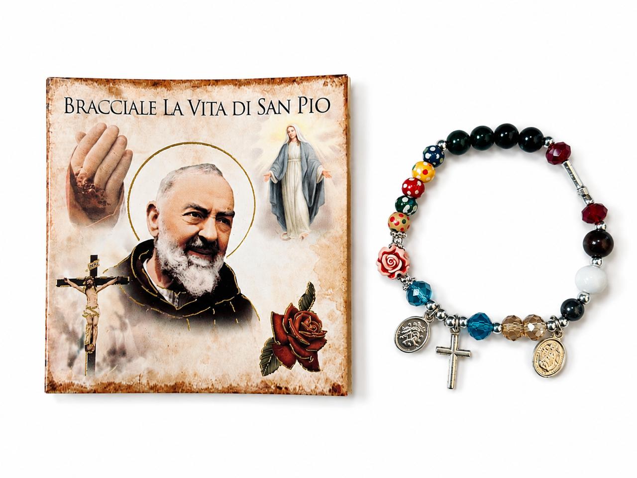 Pulsera elástico de plástico, la vida de Padre Pio