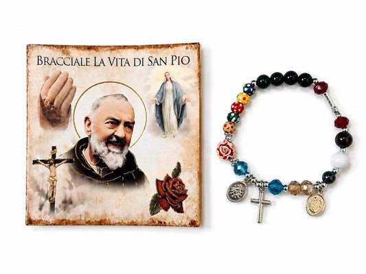 Pulsera elástico de plástico, la vida de Padre Pio