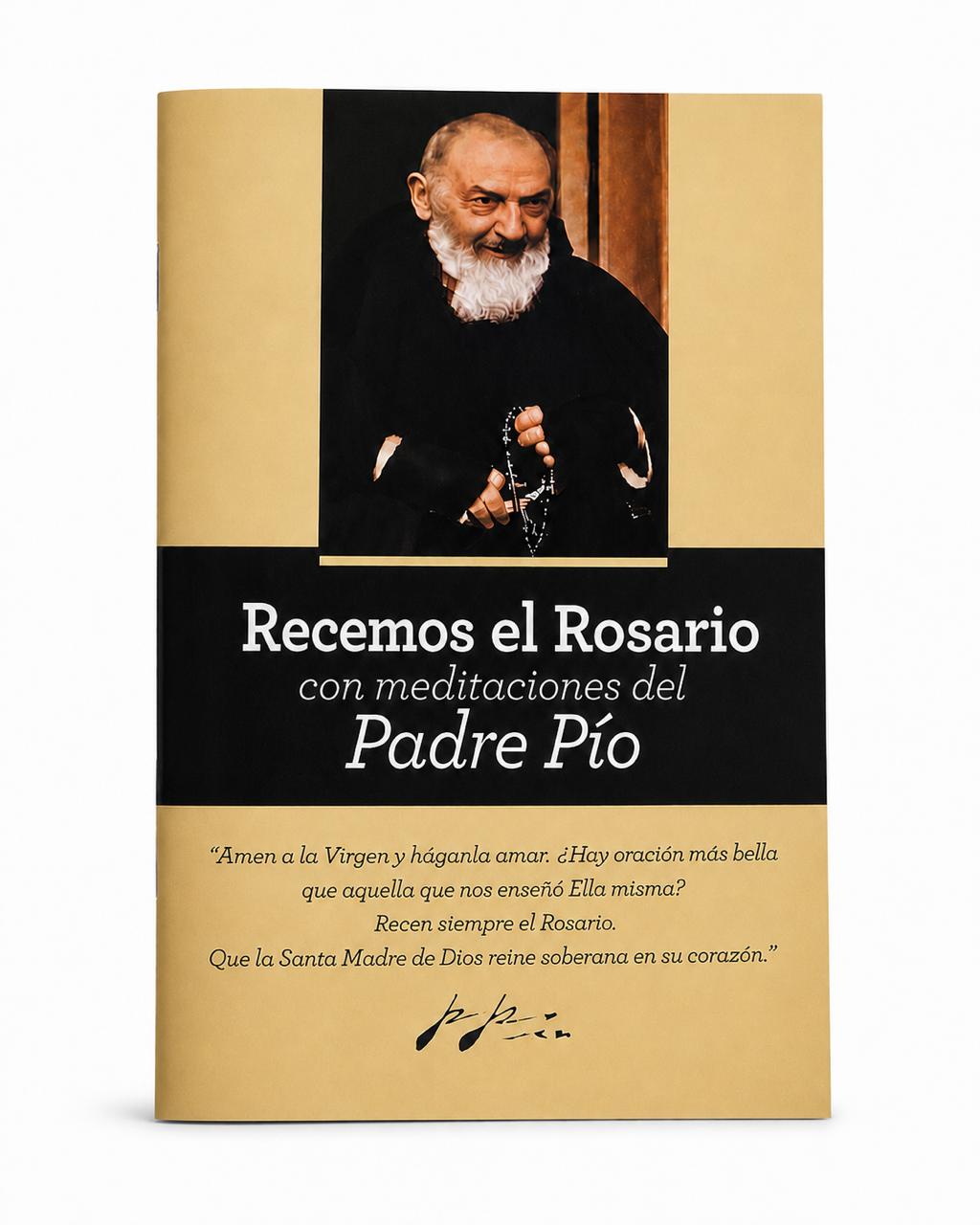 Kit de Rosario del Padre Pio con libro de oraciones