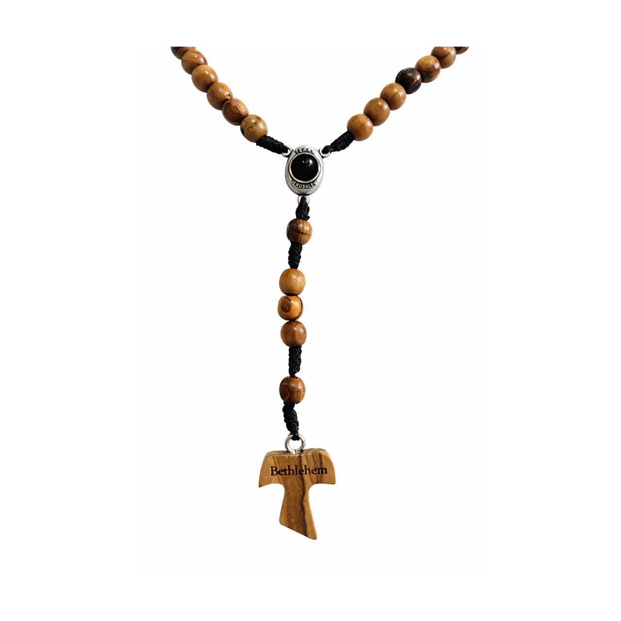 Rosario Bethlehem de madera de olivo